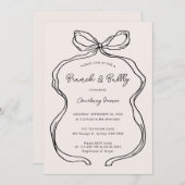 Hand getrokken grillige lint brunch en bubbels kaart (Voorkant / Achterkant)