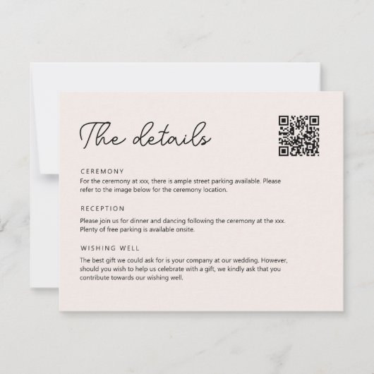 Hand getrokken grillige lint details met QR-code Kaart (Voorkant)