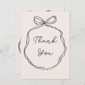 Hand getrokken grillige lint grens dank u kaart (Voorkant / Achterkant)