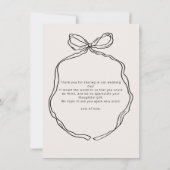 Hand getrokken grillige lint grens dank u kaart (Achterkant)