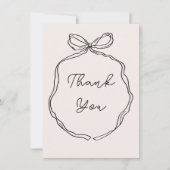 Hand getrokken grillige lint grens dank u kaart (Voorkant)