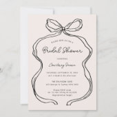 Hand getrokken grillige lint grens Vrijgezellenfee Kaart (Voorkant)