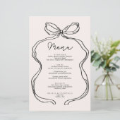 Hand getrokken grillige lint menu Kaart (Staand voorkant)