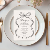 Hand getrokken grillige lint menu Kaart