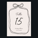 Hand getrokken grillige lint rand kaart<br><div class="desc">Ontworpen om te coördineren met onze Hand Getrokken Lint Rand, deze tabel nummer is voorzien van de populaire en chique lint rand met hand krabbel lettertype. Als u de aandacht van uw gast wilt trekken met dit unieke ontwerp, is deze suite perfect voor u. Voor meer geavanceerde aanpassingen van dit...</div>