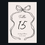 Hand getrokken grillige lint rand kaart<br><div class="desc">Ontworpen om te coördineren met onze Hand Getrokken Lint Rand, deze tabel nummer is voorzien van de populaire en chique lint rand met hand krabbel lettertype. Als u de aandacht van uw gast wilt trekken met dit unieke ontwerp, is deze suite perfect voor u. Voor meer geavanceerde aanpassingen van dit...</div>