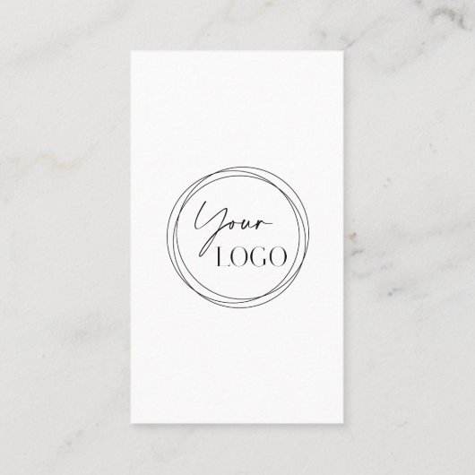 Hand getrokken grillige Logo Social Media QR Code Visitekaartje (Achterkant)