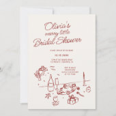 Hand getrokken grillige Merry Little Vrijgezellenf Kaart (Voorkant)