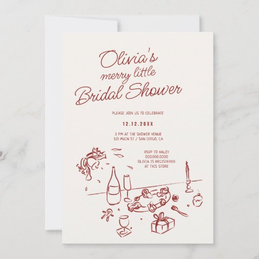 Hand getrokken grillige Merry Little Vrijgezellenf Kaart (Voorkant)