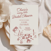 Hand getrokken grillige Merry Little Vrijgezellenf Kaart