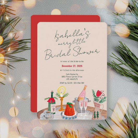 Hand getrokken grillige Merry Little Vrijgezellenf Kaart