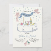 Hand getrokken grillige repetitie diner cupido's kaart (Voorkant)