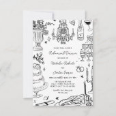 Hand getrokken grillige repetitie diner kaart (Voorkant)