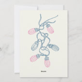 Hand getrokken grillige roze boog Doodle foto Feestdagenkaart (Achterkant)