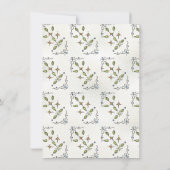 Hand getrokken grillige Stork Crest Baby shower Kaart (Achterkant)