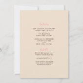 Hand getrokken grillige trendy funky bruiloft kaart (Achterkant)