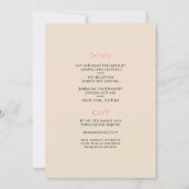 Hand getrokken grillige trendy funky bruiloft kaart (Achterkant)