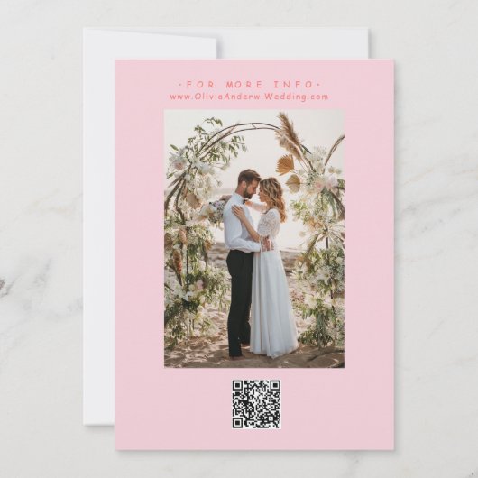 Hand getrokken grillige unieke eigenzinnige bruilo kaart (Achterkant)