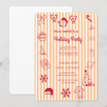 Hand getrokken grillige vakantie feest