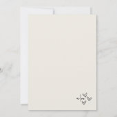 Hand getrokken grillige vintage bruiloft kaart (Achterkant)