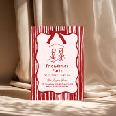 Hand getrokken grillige vriendjesfeest kaart