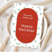 Hand getrokken grillige vrolijke kerstfoto feestdagenkaart