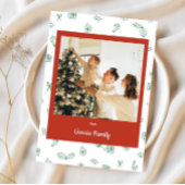 Hand getrokken grillige vrolijke kerstfoto feestdagenkaart