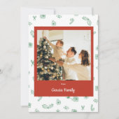 Hand getrokken grillige vrolijke kerstfoto feestdagenkaart (Voorkant)