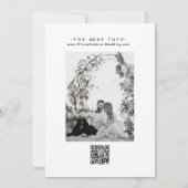 Hand getrokken grillige zwart-wit bruiloft kaart (Achterkant)