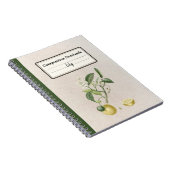 Hand getrokken groeiende citroenen gepersonaliseer notitieboek (Rechterzijde)