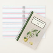 Hand getrokken groeiende citroenen gepersonaliseer notitieboek (Binnen)