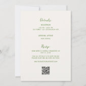 Hand getrokken groen alles in een bruiloft kaart (Achterkant)