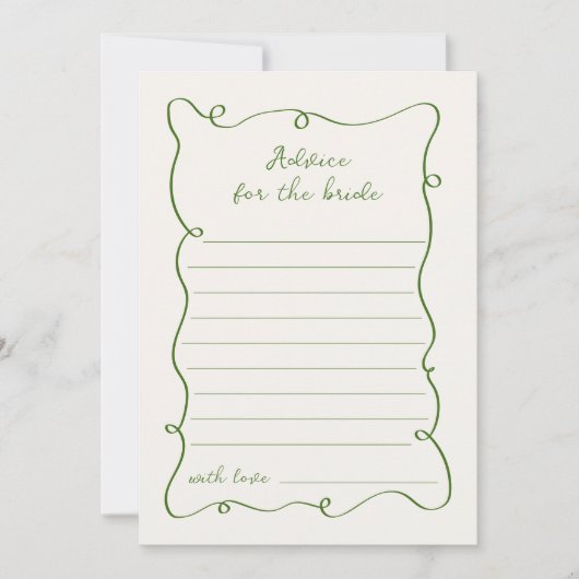 Hand getrokken groen Lijst advies Kaart (Voorkant)