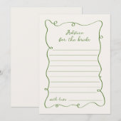 Hand getrokken groen Lijst advies Kaart (Voorkant / Achterkant)