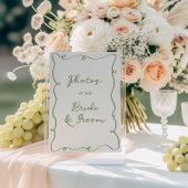 Hand getrokken groen Lijst bruiloft Poster