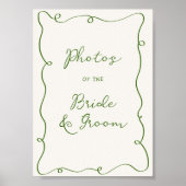 Hand getrokken groen Lijst bruiloft Poster (Voorkant)