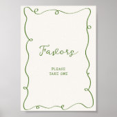 Hand getrokken groen Lijst gunsten Poster (Voorkant)