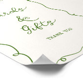 Hand getrokken groen Lijst Kaarten & geschenken Poster (Hoek)