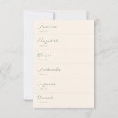 Hand getrokken groene bruiloft plaats kaart DIY (Voorkant)