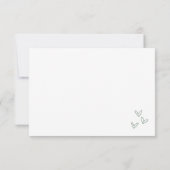 Hand getrokken groene grillige bruiloft RSVP kaartje (Achterkant)