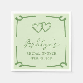 Hand getrokken Groene Hart Vrijgezellenfeest Papie Servet