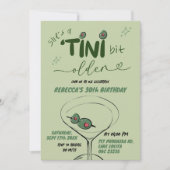 Hand getrokken groene vuile martini volwassen verj kaart (Voorkant)