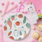 Hand getrokken Groenten Papieren Bordje (Feest)