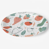 Hand getrokken Groenten Papieren Bordje (Gekanteld)
