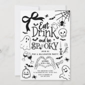 Hand getrokken Halloween feest Kaart (Voorkant)