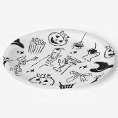 Hand getrokken Halloween feest Papieren Bordje (Gekanteld)