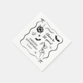 Hand getrokken Halloween volwassen verjaardagsfees Servet (Hoek)