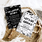 Hand getrokken Halloween vrijgezellenfeest Kaart