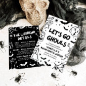 Hand getrokken Halloween vrijgezellenfeest Kaart