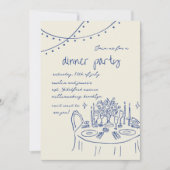 Hand getrokken & Handgeschreven grillige Diner bru Kaart (Voorkant)